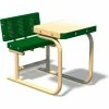 UltraPlay® Outdoor 1 Student Standard Transforma Desk, Green Top/Tan Frame
