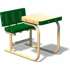 UltraPlay® Outdoor 1 Student Standard Transforma Desk, Green Top/Tan Frame