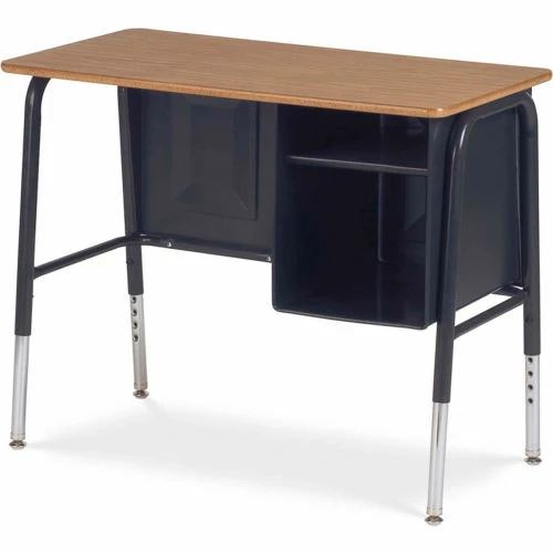 Virco® 765 Junior Executive Student Desk 20"x34", Black Frame with Oak Top 1 Virco® 765 Junior Executive Student Desk 20"x34", Black Frame with Oak Top