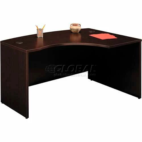 Bush Business Furniture Bush Furniture Right Hand Wood Desk with Bow Front - Mocha Cherry - Series C 2 Bush Business Furniture Bush Furniture Right Hand Wood Desk with Bow Front - Mocha Cherry - Series C - Image 2