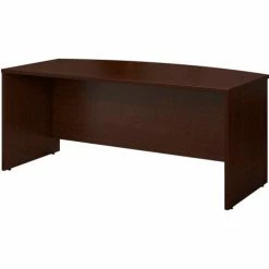 Bush Business Furniture Bush Furniture Wood Desk Shell with Bow Front - 72" - Mocha Cherry - Series C