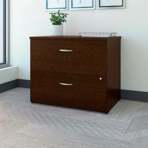 Bush Business Furniture Bush Furniture Lateral File Cabinet, 2 Drawer with Double Handle Pulls - Mocha Cherry - Series C 2 Bush Business Furniture Bush Furniture Lateral File Cabinet, 2 Drawer with Double Handle Pulls - Mocha Cherry - Series C - Image 2