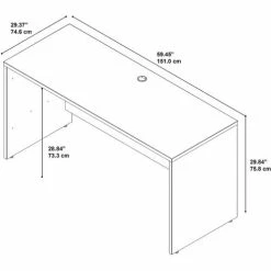 Bush Business Furniture Bush Furniture Credenza Shell - 60"W x 23-3/8"D - Mocha Cherry - Series C -Outlet Desks & Workstations Store WC12961 09
