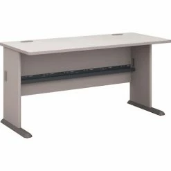 Bush Business Furniture Bush Furniture Wood Office Desk - 60" - Pewter