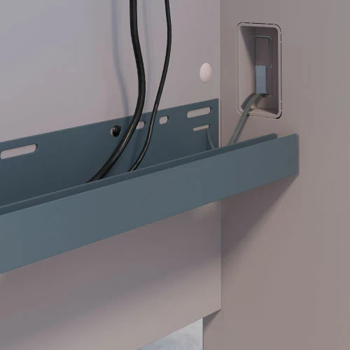 Bush Business Furniture Bush Furniture Wood Office Desk - 60" - Pewter 4 Bush Business Furniture Bush Furniture Wood Office Desk - 60" - Pewter - Image 4