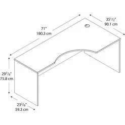 Bush Business Furniture Bush Furniture Right Hand Corner Module - Hansen Cherry - Series C -Outlet Desks & Workstations Store WC24423 09