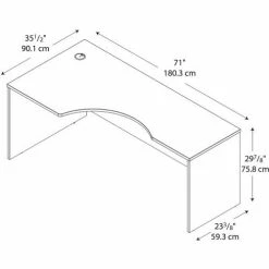 Bush Business Furniture Bush Furniture Left Hand Corner Module - Hansen Cherry - Series C -Outlet Desks & Workstations Store WC24432 09