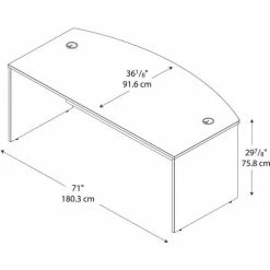 Bush Business Furniture Bush Furniture Wood Desk Shell with Bow Front - 72" - Hansen Cherry - Series C -Outlet Desks & Workstations Store WC24446 09