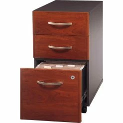 Bush Business Furniture Bush Furniture Three Drawer File Cabinet (Assembled) - Hansen Cherry - Series C 16 Bush Business Furniture Bush Furniture Three Drawer File Cabinet (Assembled) - Hansen Cherry - Series C -Outlet Desks & Workstations Store WC24453SU 03