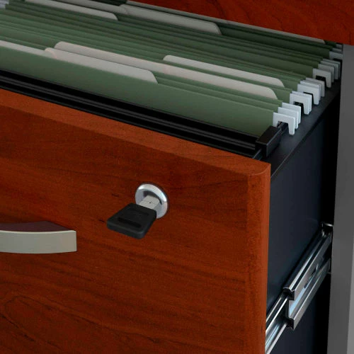 Bush Business Furniture Bush Furniture Three Drawer File Cabinet (Assembled) - Hansen Cherry - Series C 5 Bush Business Furniture Bush Furniture Three Drawer File Cabinet (Assembled) - Hansen Cherry - Series C - Image 5