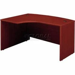 Bush Business Furniture Bush Furniture Left Hand Wood Desk with Bow Front - Mahogany - Series C -Outlet Desks & Workstations Store WC36733 EMPTY
