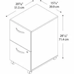 Bush Business Furniture Bush Furniture Two Drawer File Cabinet (Assembled) - Mahogany - Series C -Outlet Desks & Workstations Store WC36752SU 09