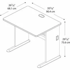 Bush Business Furniture Bush Furniture Wood Office Desk - 36" - Cherry -Outlet Desks & Workstations Store WC57436 07