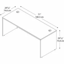 Bush Business Furniture Bush Furniture Managers Desk Shell - 72" Natural Cherry -Outlet Desks & Workstations Store WC72436 09