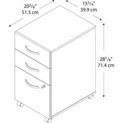 Bush Business Furniture Bush Furniture 3 Drawer File Cabinet (Assembled) - Natural Cherry - Series C -Outlet Desks & Workstations Store WC72453SU 09