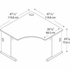 Bush Business Furniture Bush Furniture Corner Desk - 48" - Slate/White - Series A -Outlet Desks & Workstations Store WC8427A 07