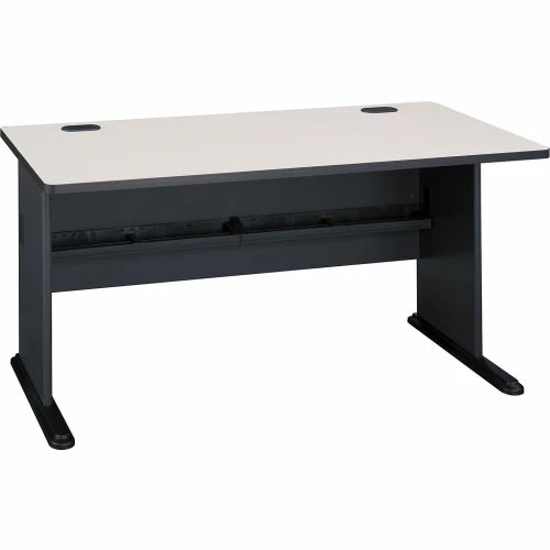 Bush Business Furniture Bush Furniture 60" Desk - Gray - Series A 1 Bush Business Furniture Bush Furniture 60" Desk - Gray - Series A