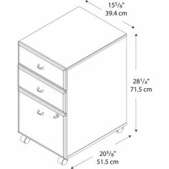 Bush Business Furniture Bush Furniture Three Drawer File Cabinet (Assembled)- Hansen Cherry - Series A -Outlet Desks & Workstations Store WC94453PSU 07