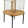 Wood Designs™ 48" Dia. Height Adjustable 4 Person Laminate Table with 45"W x 24"H Sneeze Guard