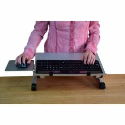 Uncaged Ergonomics WEKTS WorkEZ Keyboard Tray & Mouse Pad, Silver -Outlet Desks & Workstations Store WEKTs 02