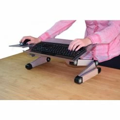 Uncaged Ergonomics WEKTS WorkEZ Keyboard Tray & Mouse Pad, Silver -Outlet Desks & Workstations Store WEKTs 04