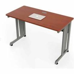 Linea Italia® Basic Rectangular Desk - 24"W x 48"D - Cherry -Outlet Desks & Workstations Store ZUC103 03