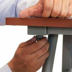 Linea Italia® Basic Rectangular Desk - 24"W x 48"D - Cherry -Outlet Desks & Workstations Store ZUC103 09