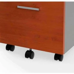 Linea Italia® Mobile Pedestal File - Box/File Drawer - Cherry / Gray -Outlet Desks & Workstations Store ZUC106 07