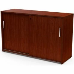 Linea Italia® Credenza With Sliding Doors And Security Veneer - Cherry