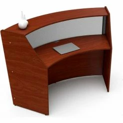 Linea Italia® Reception Desk - Cherry -Outlet Desks & Workstations Store ZUC310 03