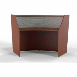 Linea Italia® Reception Desk - Cherry -Outlet Desks & Workstations Store ZUC310 04