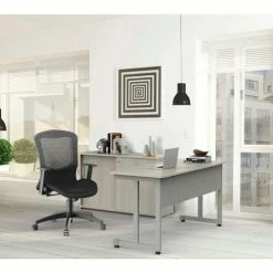 Linea Italia® Basic Rectangular Desk - 24"W x 48"D - Ash -Outlet Desks & Workstations Store ZUD103 011