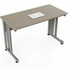 Linea Italia® Basic Rectangular Desk - 24"W x 48"D - Ash -Outlet Desks & Workstations Store ZUD103 03
