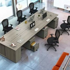 Linea Italia® Basic Rectangular Desk - 24"W x 48"D - Ash -Outlet Desks & Workstations Store ZUD103 04