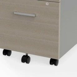 Linea Italia® Mobile Pedestal File - Box/File Drawer - Ash / Gray -Outlet Desks & Workstations Store ZUD106 07