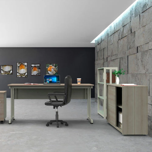 Linea Italia Sliding Door Credenza, Locking Storage Cabinet, 47"W x 15"D x 28"H, Ash 10 Linea Italia Sliding Door Credenza, Locking Storage Cabinet, 47"W x 15"D x 28"H, Ash - Image 10