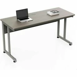 Linea Italia® Basic Office Desk - 24"W x 60"D - Ash -Outlet Desks & Workstations Store ZUD218 03