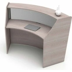 Linea Italia® Reception Desk - Ash -Outlet Desks & Workstations Store ZUD310 02