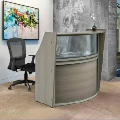 Linea Italia® Reception Desk - Ash -Outlet Desks & Workstations Store ZUD310 04