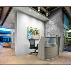 Linea Italia® Reception Desk - Ash -Outlet Desks & Workstations Store ZUD310 08