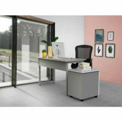 Linea Italia® Quattra Office Desk - Ash -Outlet Desks & Workstations Store ZUD776 06