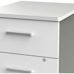 Linea Italia® Mobile Pedestal File - Box/File Drawer - White / Gray -Outlet Desks & Workstations Store ZUS106 05