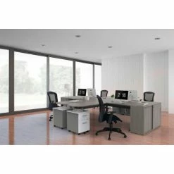 Linea Italia® Mobile Pedestal File - Box/File Drawer - White / Gray -Outlet Desks & Workstations Store ZUS106 10