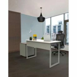 Linea Italia® Quattra Office Desk - White -Outlet Desks & Workstations Store ZUS776 05