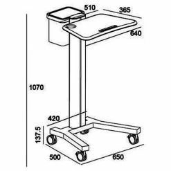 TygerClaw LCD8506 Mobile Laptop PC Cart - Black -Outlet Desks & Workstations Store lcd8506 3
