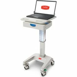 Capsa Healthcare LX5 Non-Powered Laptop Cart, One 3" Drawer, 45 lbs. Weight Capacity