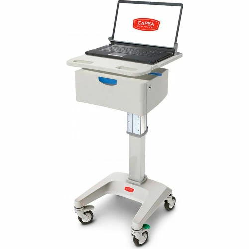 Capsa Healthcare LX5 Non-Powered Laptop Cart, One 6" Drawer, 35 lbs. Weight Capacity 1 Capsa Healthcare LX5 Non-Powered Laptop Cart, One 6" Drawer, 35 lbs. Weight Capacity