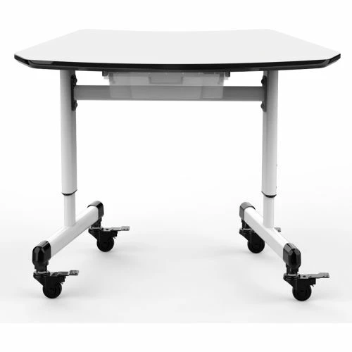 Luxor Height-Adjustable Trapezoid Student Desk with Drawer 1 Luxor Height-Adjustable Trapezoid Student Desk with Drawer