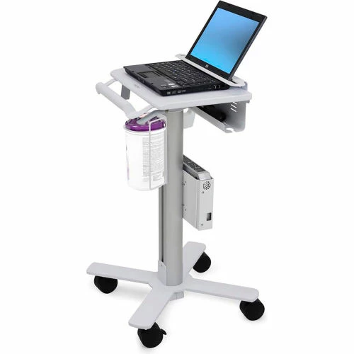 Ergotron® StyleView® SV10 Non-Powered Laptop Cart, White/Aluminum 2 Ergotron® StyleView® SV10 Non-Powered Laptop Cart, White/Aluminum - Image 2