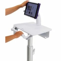 Ergotron® StyleView® SV10 Non-Powered Tablet Cart, White/Aluminum -Outlet Desks & Workstations Store sv10 1400 c 1500x1000 1
